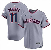Men's Cleveland Guardians #11 Jose Ramirez Gray 2025 Alternate Limited Stitched Jersey Dzhi,baseball caps,new era cap wholesale,wholesale hats